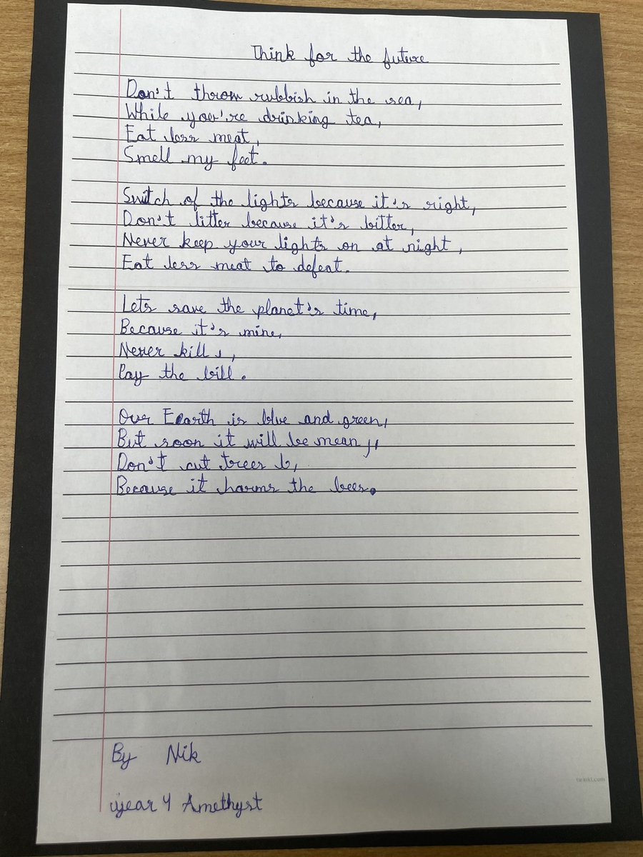 Poems for change 📃 Inspiring our friends to think about climate change and how we can protect our wildlife 🌍  
#D4SW24  #SWExpo #WeAreLEO 
#sustainableLEO @EvoHannan