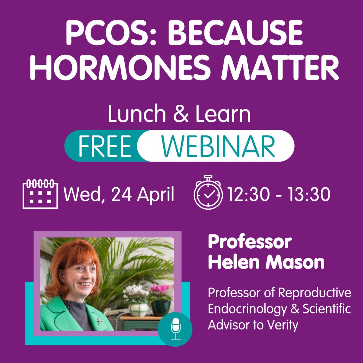 Join us tomorrow for our webinar on all things #PCOS & hormones with scientific advisor, Prof Helen Mason. It'll be educational, empathetic & empowering. You won't want to miss it! Register: shorturl.at/enAO3 #BecauseHormonesMatter #EuropeanHormoneDay @ESEndocrinology