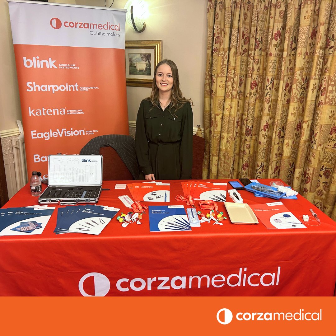 Today Barry Carter and Nicola Murdoch are on the Corza Medical stand at the North of England Ophthalmological Society conference.

Come by our stand to learn more about our portfolio of single use and reusable ophthalmic instruments, including well-loved brands such as Blink,