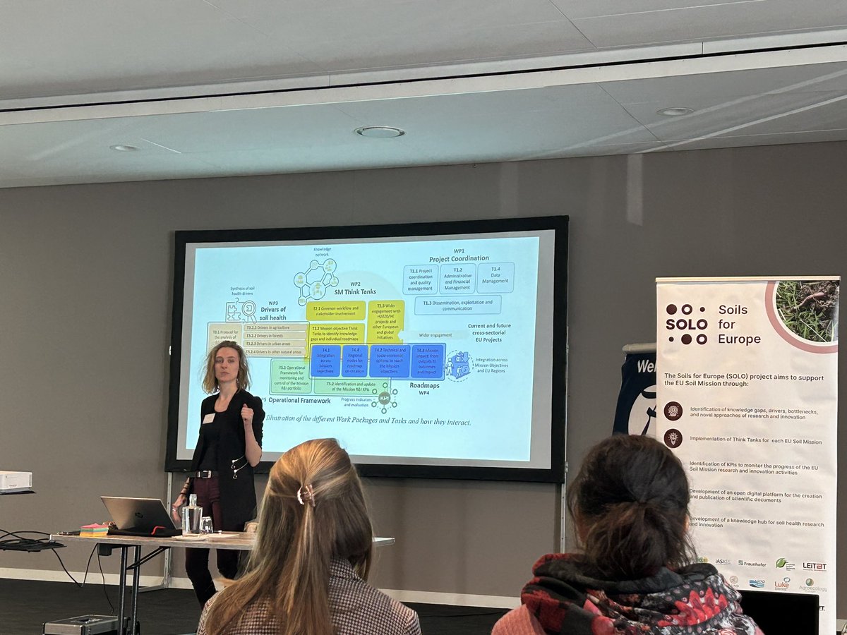 Next up is Work Package 4 - Roadmaps Integration! 📄 Guusje Koorneef from @niooknaw presented the progress of the WP’s tasks in the past year, as well as an overview of the synthesis of the project’s roadmaps 📑 #SOLOgetsTogether