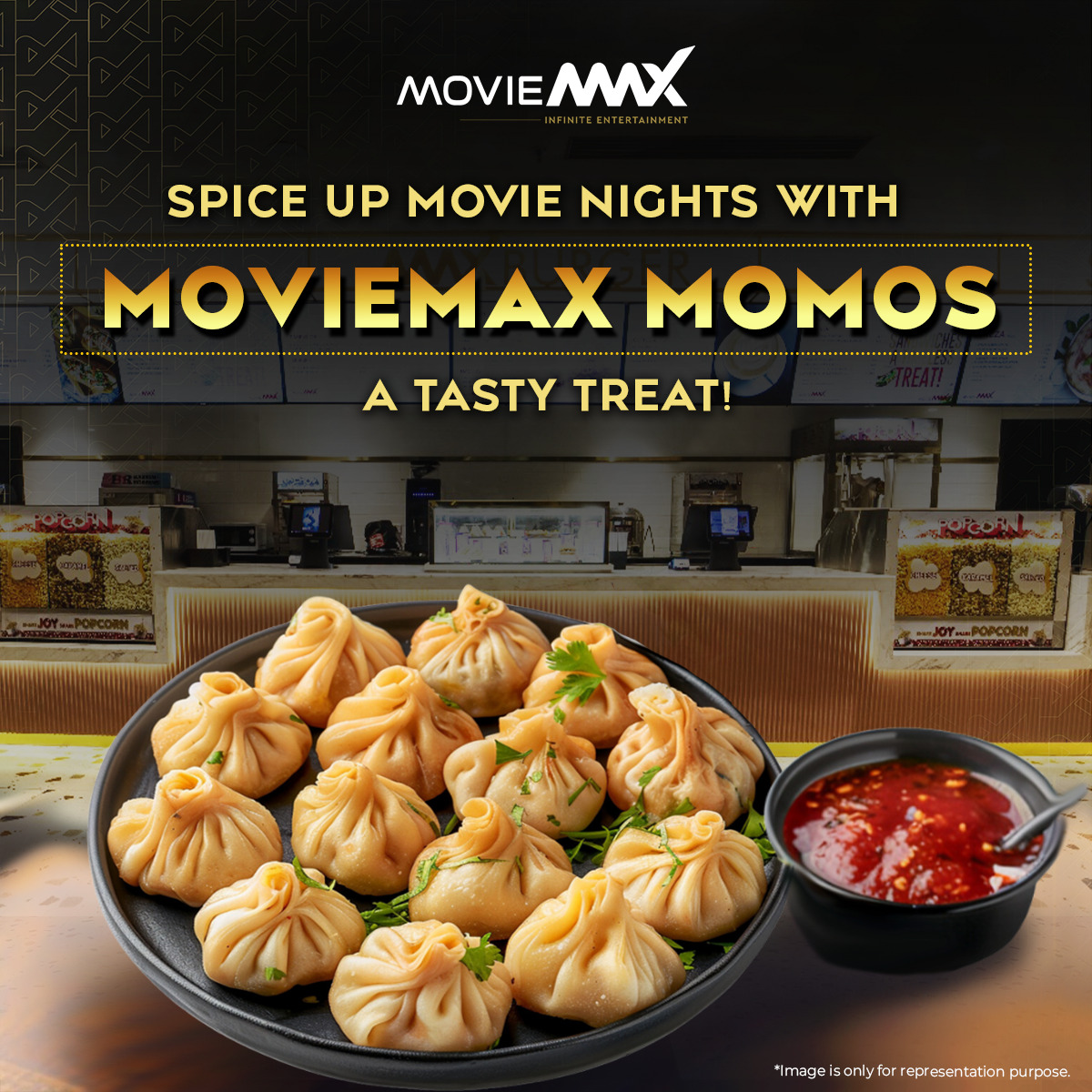Turn your movie nights into flavorful adventures with MovieMax's mouthwatering Momos! 🎬🥟  
Order now on Swiggy and elevate your cinema experience with every bite!   
.
.

#MovieMax #DeliciousDelights #MovieMaxOfficial #Momos #MovieMaxFood #Swiggy #MomoChutney #SnackAttack