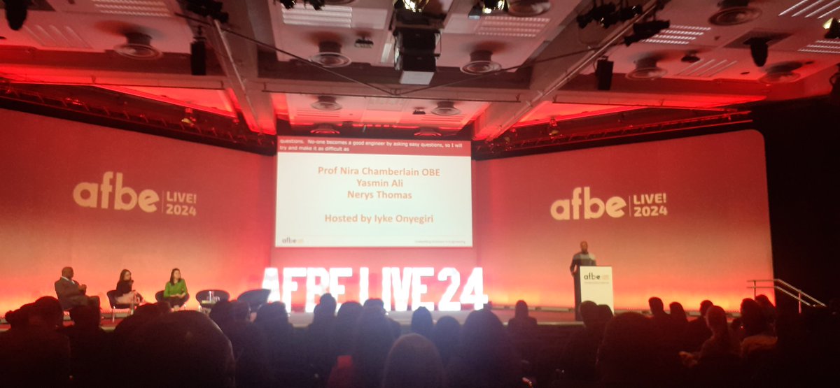 #afbelive2024 is on!! Our Ambassador @ch_nira on the stage! Taking questions from the floor on AI inclusivity in the future @AFBE_UK @AFBEUKScotland