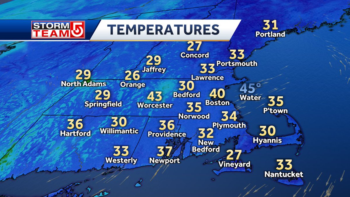BRRR...It's a chilly start for late April with areas of frost. Grab a jacket or extra layer as you head out. You can shed it this afternoon with sunshine and 50s near the coast, 60-65 inland. Showers tomorrow with more sunshine and frost potential late week. Forecast on #WCVB