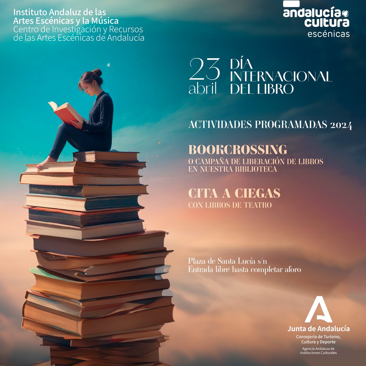 #DíadelLibro 📚 El Centro de Investigación y Recursos de las Artes Escénicas de Andalucía en #Sevilla se suma a la iniciativa del <a href="/ArtiumMuseoa/">Artium Museoa</a> con una campaña de bookcrossing en la Biblioteca del #CIRAE 

lajunta.es/4qv4z

<a href="/CulturaAND/">Cultura Junta de Andalucía</a> <a href="/JuntaSevilla/">Junta Sevilla</a>