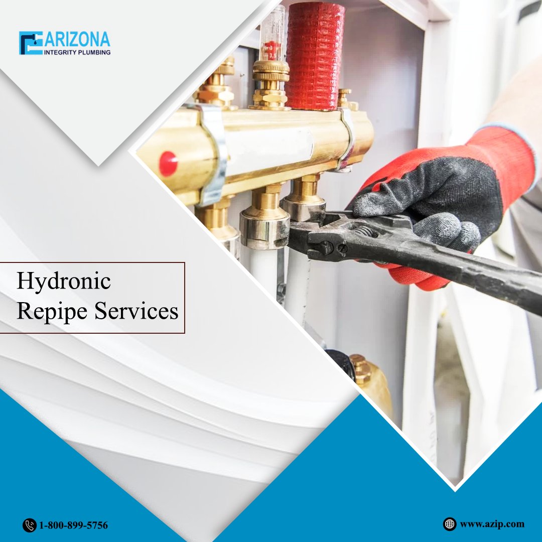 Looking for hydronic repipe services? You've found the experts! At AZ Integrity Plumbing, we offer comprehensive hydronic repiping solutions to enhance the performance of your heating system. 

Visit azip.com

#PEXRepipingSolution #PEXHouseRepiping #RepipingWithPEX