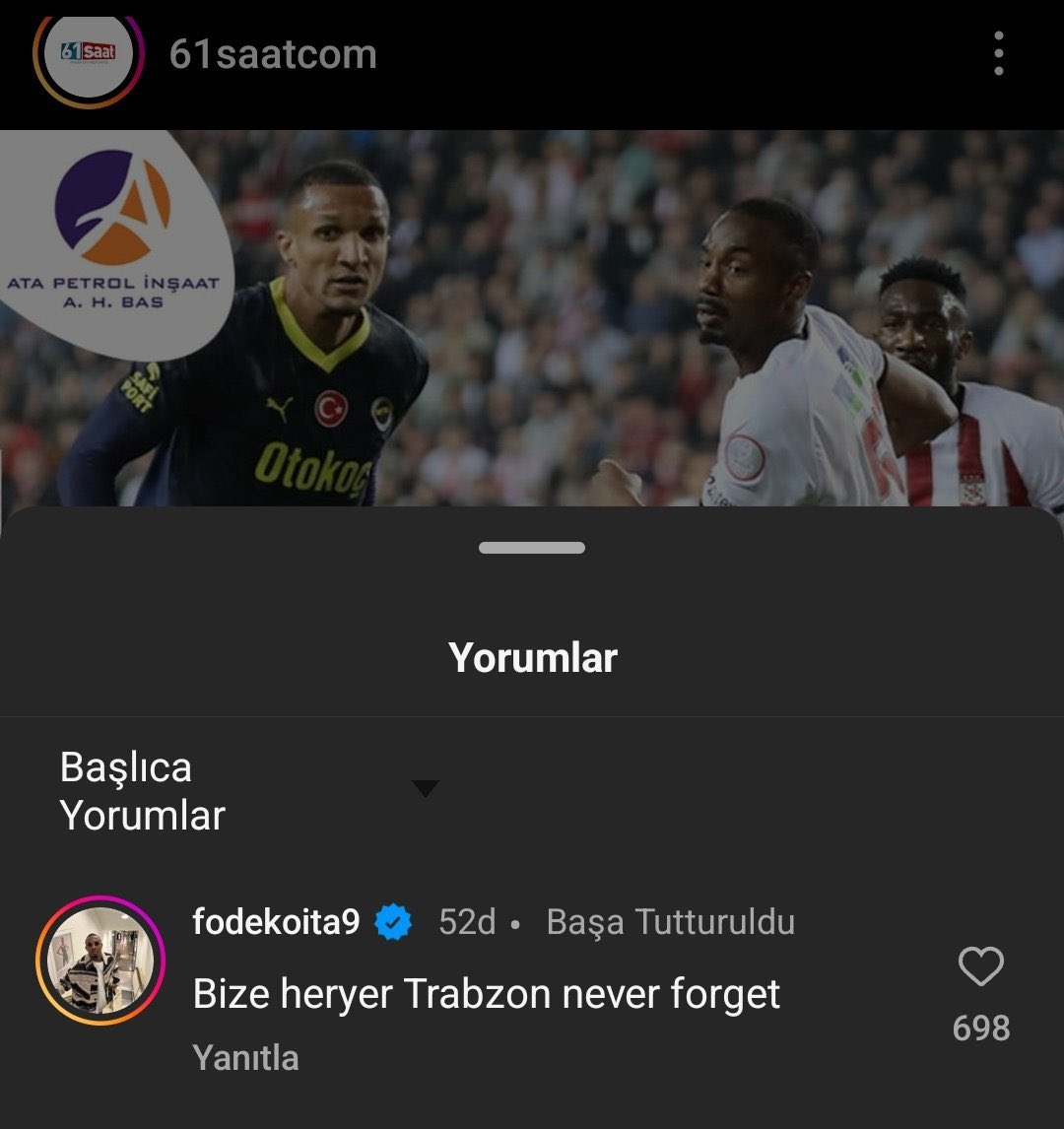 iki sezon oynamadan para aldı diye kızıyorduk. Meğer adam gibi adammış.. Bir başka yerde Trabzonspor için atmaya devam ediyor..