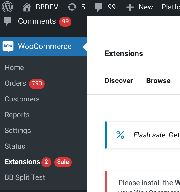 Please, @WooCommerce, don't do this inside the WP dashboard. No need, really.

#sale