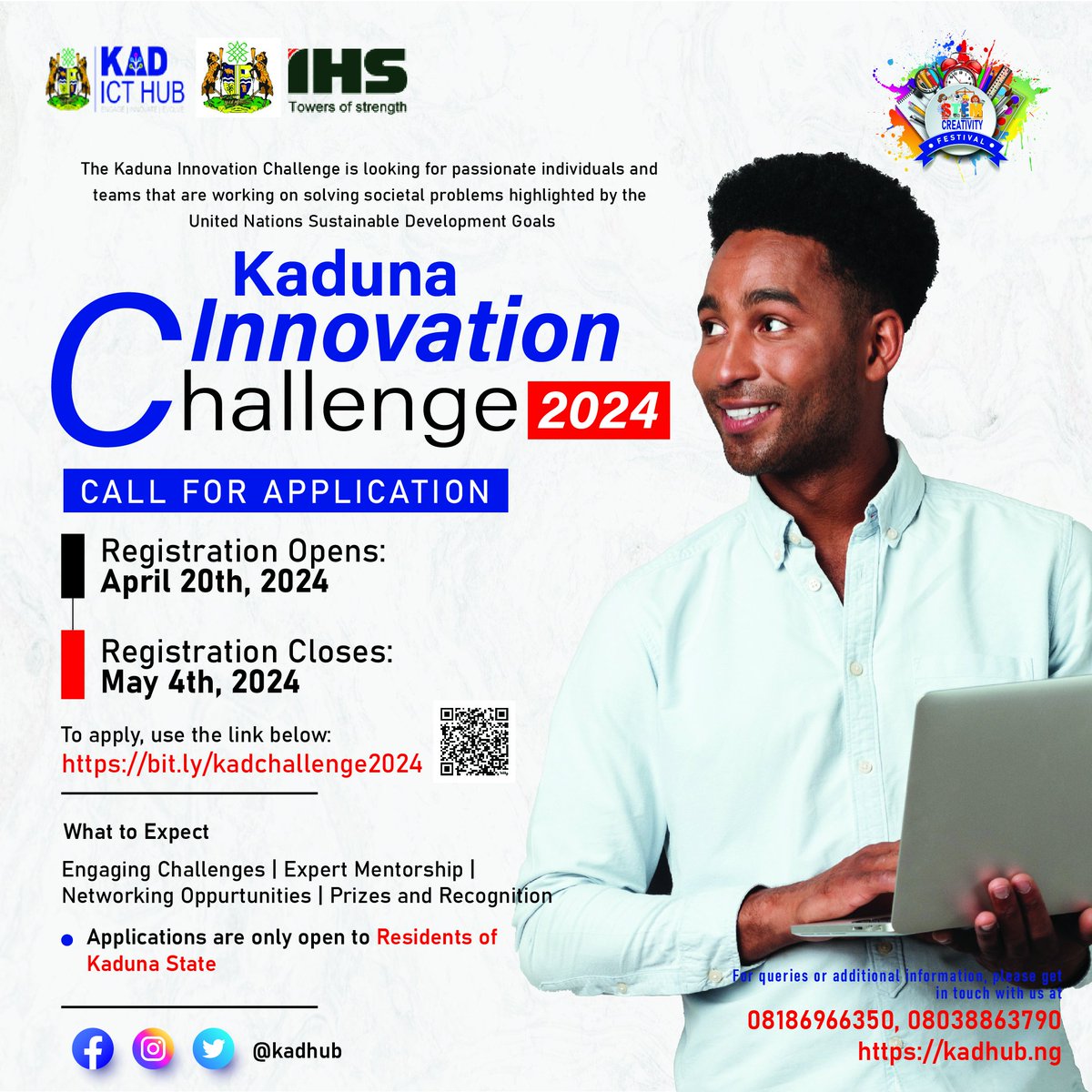 KADUNA INNOVATION CHALLENGE IS BACK !!!
The Kaduna Innovation Challenge is looking for passionate individuals and teams that are working on solving societal problems highlighted by the SDG's, to register visit: bit.ly/kadchallenge20…