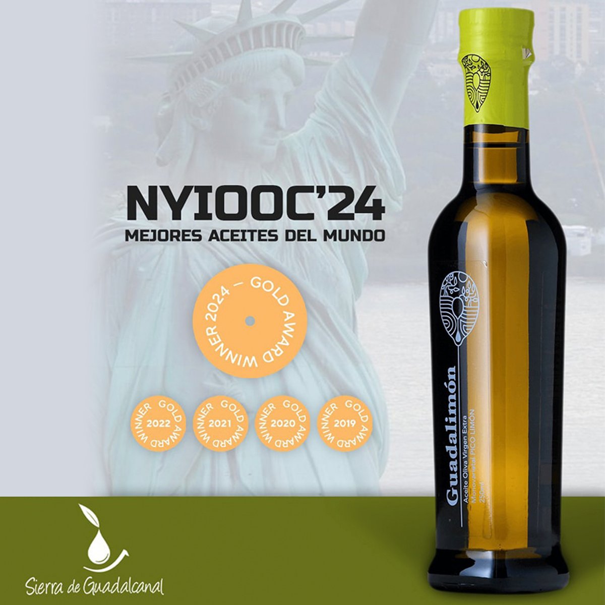 Guadalimón, empresa adherida a @SaboresSevilla ¡triunfa en Nueva York! 🎊 La 'New York International Olive Oil Competition' reconoce su Virgen Extra como uno de los mejores del mundo por 5º año consecutivo 🏆 🫒 Nuestras empresas AOVE prodetur.es/prodetur/www/s… @prodetur