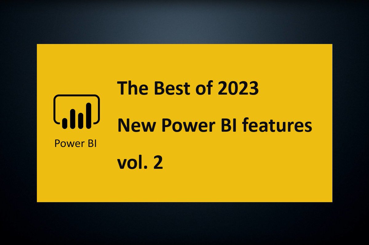 🔝 The Best of New Power BI Features in 2023 vol. 2
 🔗 medium.com/microsoft-powe…
For more: linktr.ee/powerbi.master…

#PowerBiMasterclass #PowerBI #DataVisualization #dataviz #DataAnalytics #DataScience #BusinessIntelligence