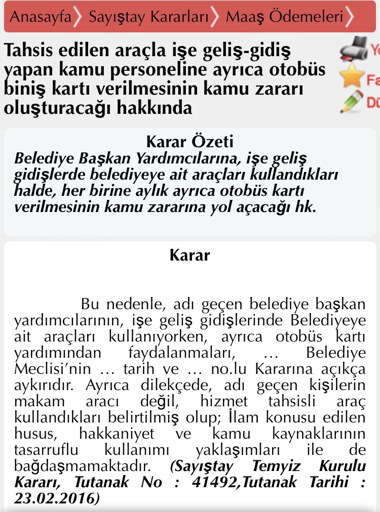 Çalıştığı kuruma ait araçlarla işe geliş-gidiş yapan kamu personeline, ayrıca otobüs biniş kartı verilmesinin kamu zararı oluşturacağı hk. #sayıştay #memur #kamu #devlet #fazlaödeme #kamuzararı #yargı #hukuk #avukat #belediye #araç #israf

Karar: kararkutuphanesi.com/yazi.php?id=29…