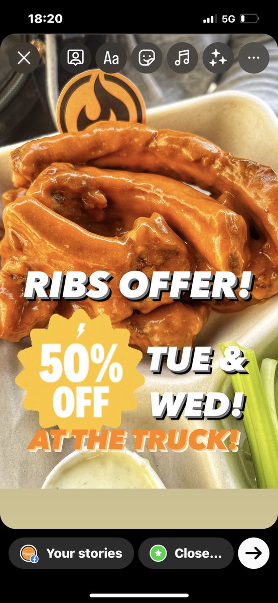 TODAY &amp; TOMORROW!
£5 half a rack of our new “BUFFALO FRIED RIBS!”
Only <a href="/trumanbrewery/">The Truman Brewery</a> 
🧡🧡🧡