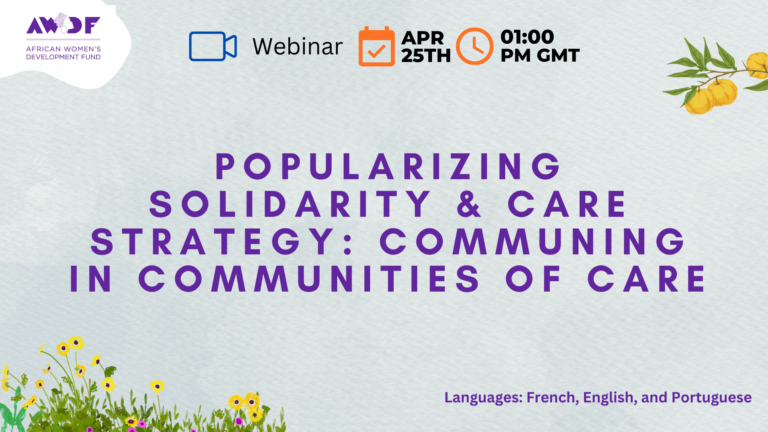 We are thrilled to be joining and supporting @awdf01 in their upcoming webinar 🎉 Through their journey of transitioning from movement building to solidarity and care, they will be connecting with you all to explore, reflect, and envision together the future of feminist