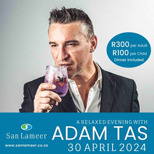 Join us for an enchanting evening with ADAM TAS at San Lameer!

Date: Tuesday, 30 April 2024
Venue: San Lameer Country Club Lounge
Tickets:
Unreserved seating (first come, first served)

📷Get your tickets now - event.sanlameer.co.za/.../a-relaxed-…