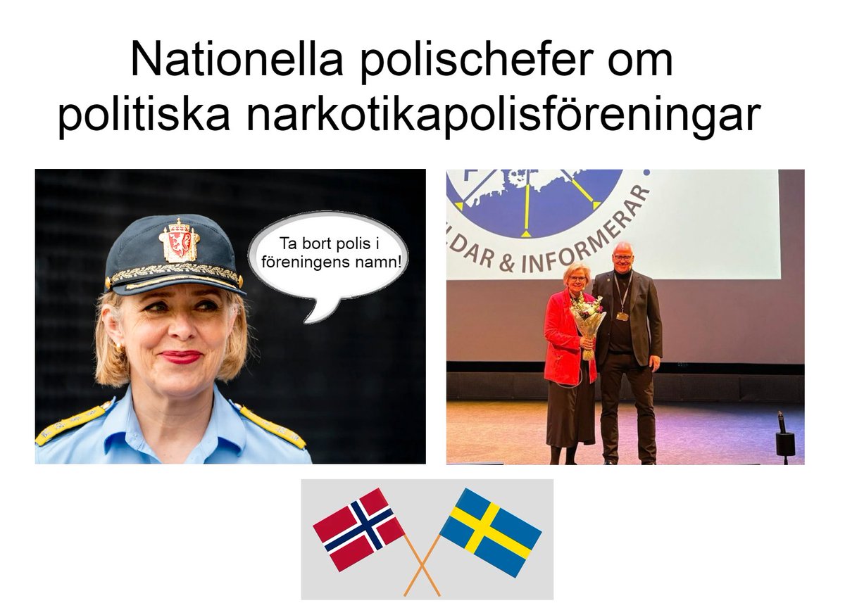 metapolisen's tweet photo. Rikspolischefen Petra Lundh invigde politiska narkotikapolisernas årsmöte i fredags. Förra året i Norge krävde deras högsta polischef att norska föreningen tog bort polis ur namnet.
¯\_(ツ)_/¯ 
#UTMEDSNPF
Skriv under namninsamlingen:
https://t.co/jzpiiSaw7D https://t.co/OyEhsT3Z9I