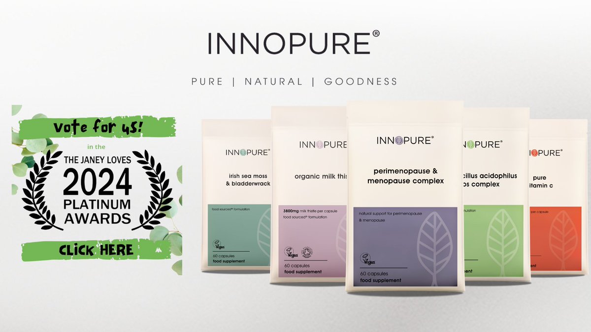 Innopure's tweet photo. We're excited to announce our entry into the Janey Loves Awards 2024, @janeyleegrace🌟 

Vote for your favourites now 👉 https://t.co/mwEtpRqJJH

Thank you for your support💚 https://t.co/9EIcmTwLG3