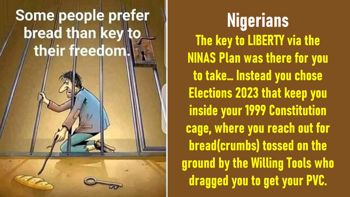 @PO_GrassRootM #Nigeria… Transitioning for Constitutional Renegotiation is how to get TRUE change... So key into the NINAS Plan.
#NINASisRight #End1999Constitution #TransitionNow #RenegotiateNIGERIA