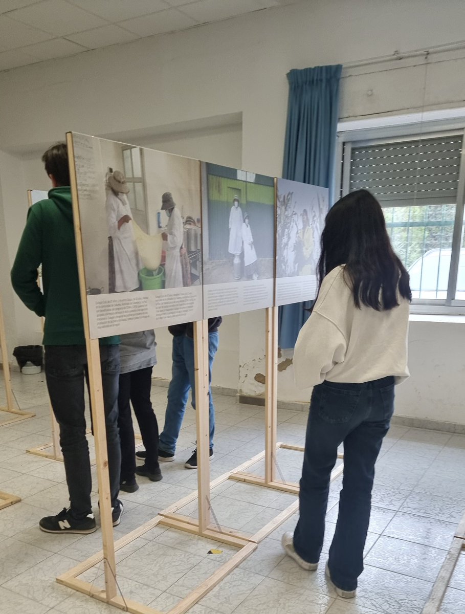 ONGD_CERAI's tweet photo. El alumnado de @CatarrojaEca disfrutó ayer de ‘Uraqui, Tierra’, expo que cuenta con las fotografías de Sara Aliaga y Claudio Peláez. 📷🌱 Tb descubrió, de la mano del compañero Iñaki Liceaga, nuestros proyectos en Bolivia y Cuba. #ElAlimentoQueNosUne #Agroecología #Cooperación https://t.co/kLMXi8n7WU