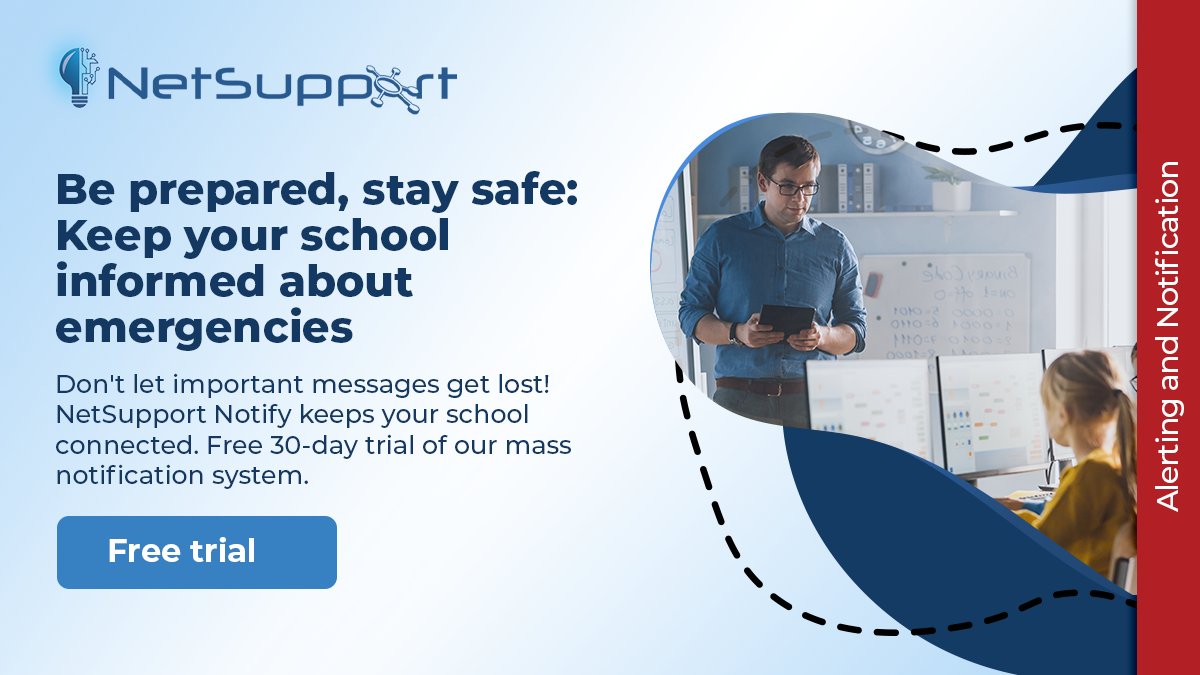 Prepare for the unexpected with NetSupport Notify in your educational institution. From #WeatherEmergencies to #SecurityThreats, stay proactive and ensure everyone receives timely updates and instructions to stay safe mvnt.us/m2369206