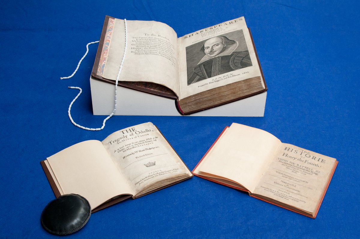 #onthisday we celebrate National #Shakespeare Day! Shakespeare's years in the City of London unfolded right on our doorstep, and we’re delighted to hold a copy of the First Folio, printed less than a mile from where the library stands today, as well as many other wonderful texts.