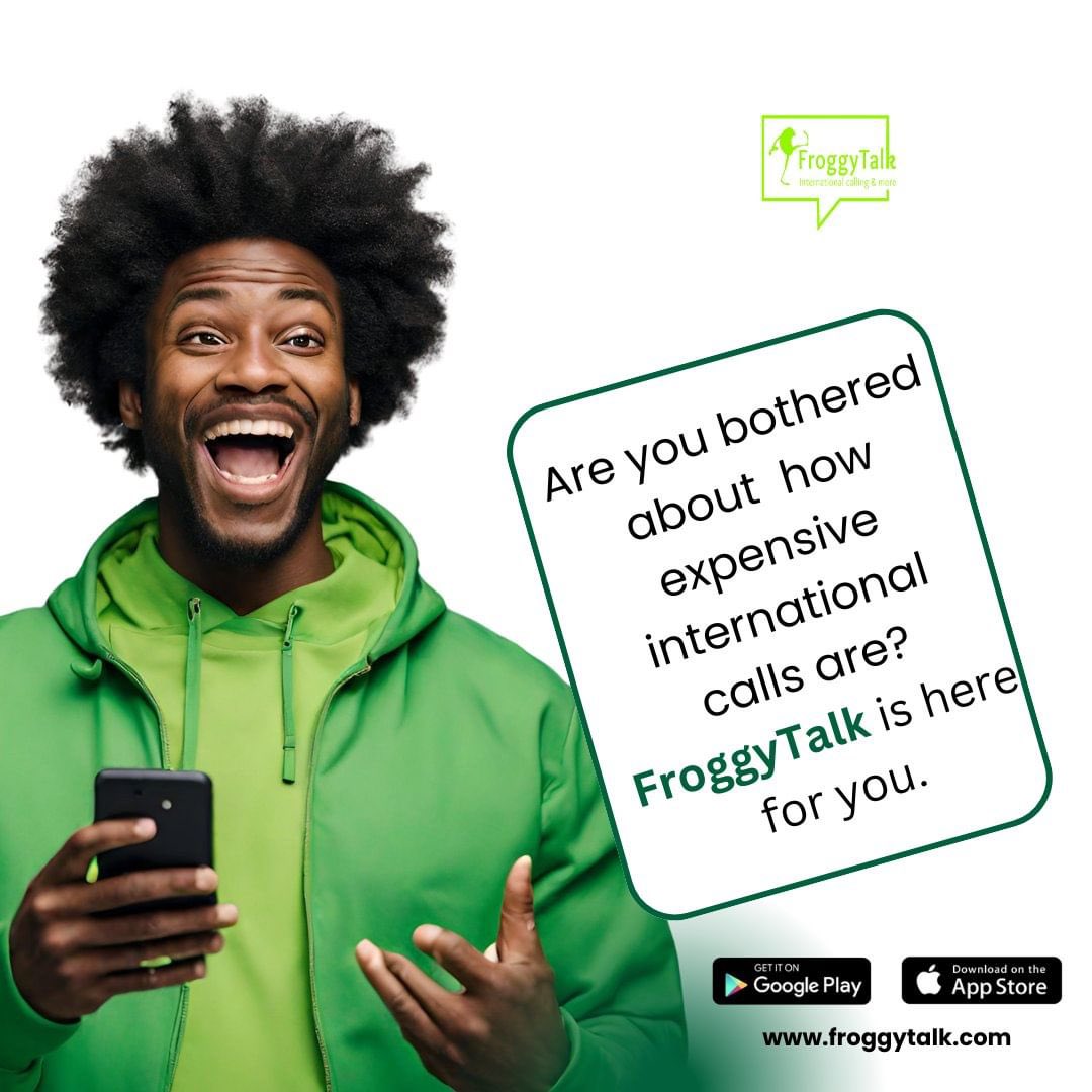 You do not have to worry about expensive international calls anymore. With FroggyTalk, you can call your loved ones without spending too much money.

Enjoy cheap rates, clear calls, and good connections with FroggyTalk. Download the app here today: link-to.app/AHA423kdwG