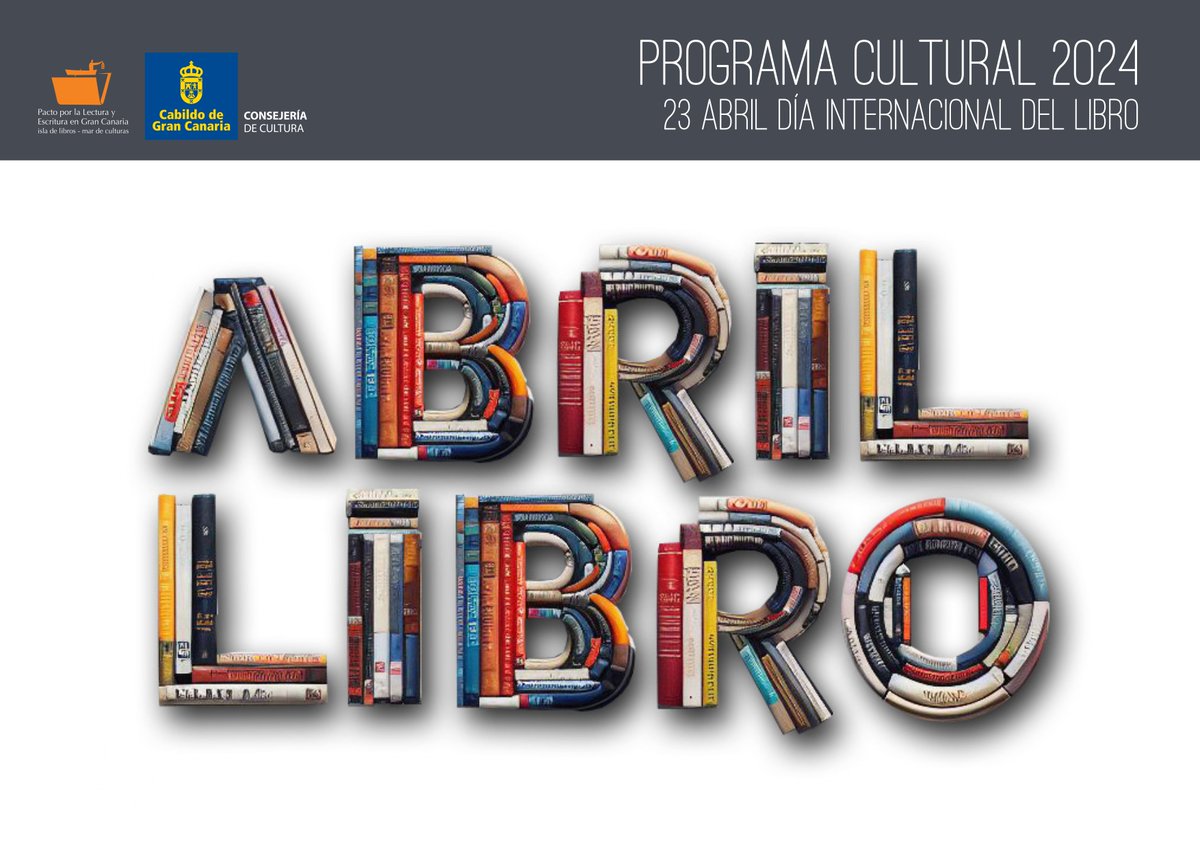 📖 Celebramos el Día del Libro todo el año 📆 23 abril 2024 La Consejería de Cultura del @GranCanariaCab se suma a la felicitación en este día tan especial. Programa Abril Libro de la Consejería de Cultura ► bit.ly/3U0nuHL #abrillibro #díadellibro #grancanaria