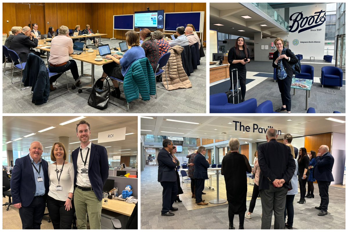 Five Nations Care Forum is meeting in Nottingham this week, kindly hosted by @BootsUK at their HQ. Interesting discussion with @BarbaraHanratty about data in care. Many common issues to discuss, including international recruitment, COVID-19 Inquiry.