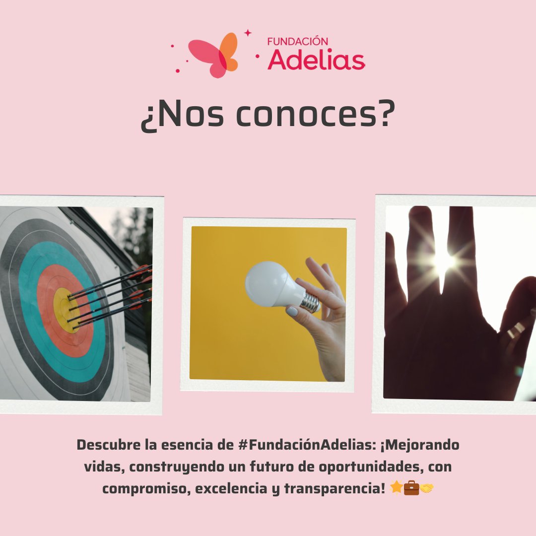 ¡Descubre #FundaciónAdelias!

MISIÓN: Mejorar vidas con atención integral.

VISIÓN: Oportunidades para todos.

VALORES: Compromiso, Justicia, Excelencia, Transparencia.

Únete y construyamos un futuro lleno de esperanza. #MejorandoVidas 🌟