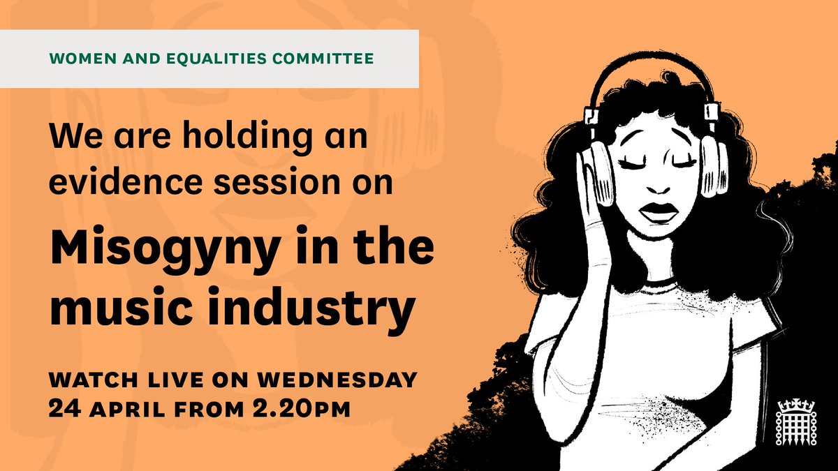 Tomorrow, we will hold an evidence session on #MisogynyInMusic 🎧 @DCMS has responded to the recommendations we made in our report which uncovered endemic levels of discrimination and abuse faced by women in the industry. Find out more ⬇️ committees.parliament.uk/event/20787/fo…