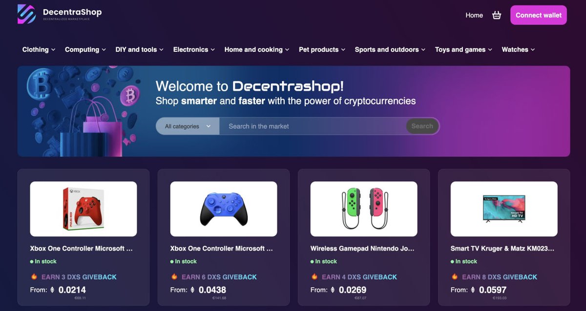 [#GIVEAWAY]

A l'occasion de l'ouverture de leur BETA, Decentrashop vous propose de remporter 10 CODES EXCLUSIFS pour accéder à leur plateforme en avant première.

➡️Pour cela :

🔹 RT +❤️
🔹 Follow <a href="/Decentrashop/">Decentrashop 🛒</a>  &amp; <a href="/Crypto__Goku/">Goku 🗞</a> 
🔹 Tag 2 amis

🗓TAS 26/04

👉 Decentrashop,