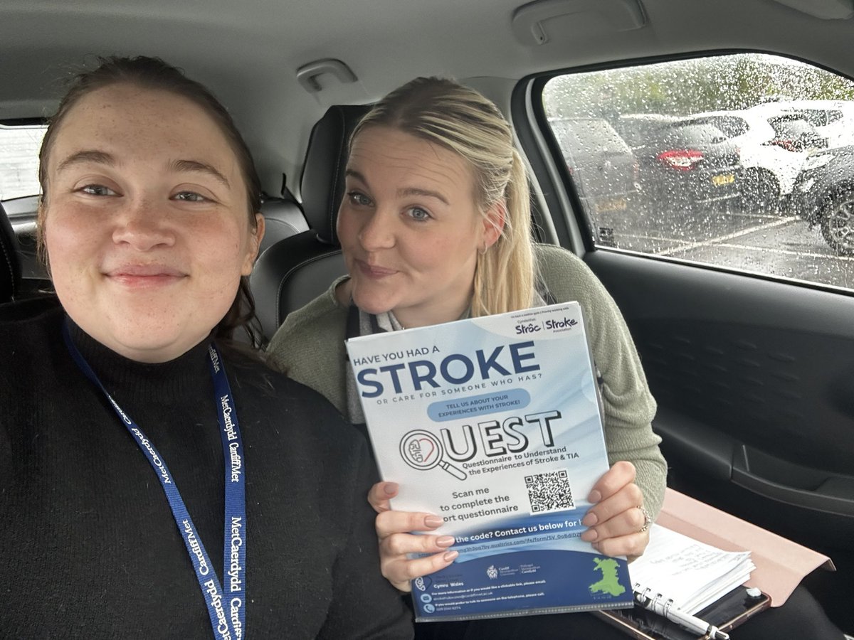 Jess Williams (@jesswills218) on Twitter photo Out and about on a QUEST
Look out for our posters🏴
If you have experience of stroke or caring for someone who does please help us by filling in our questionnaire.
qualtricsxmg3h3pq7by.qualtrics.com/jfe/form/SV_0o…
<a href="/StrokeHubWales/">Stroke Hub Wales</a> <a href="/CardiffMetRIS/">Cardiff Met Research & Innovation Services</a> <a href="/CardiffMetCSSHS/">Cardiff School of Sport & Health Sciences</a> <a href="/StrokeWales/">Stroke Assoc Wales</a> <a href="/TheStrokeAssoc/">Stroke Association</a> <a href="/NCRN_Wales/">National Cardiovascular Research Network</a> Out and about on a QUEST
Look out for our posters🏴
If you have experience of stroke or caring for someone who does please help us by filling in our questionnaire.
qualtricsxmg3h3pq7by.qualtrics.com/jfe/form/SV_0o…
<a href="/StrokeHubWales/">Stroke Hub Wales</a> <a href="/CardiffMetRIS/">Cardiff Met Research & Innovation Services</a> <a href="/CardiffMetCSSHS/">Cardiff School of Sport & Health Sciences</a> <a href="/StrokeWales/">Stroke Assoc Wales</a> <a href="/TheStrokeAssoc/">Stroke Association</a> <a href="/NCRN_Wales/">National Cardiovascular Research Network</a>