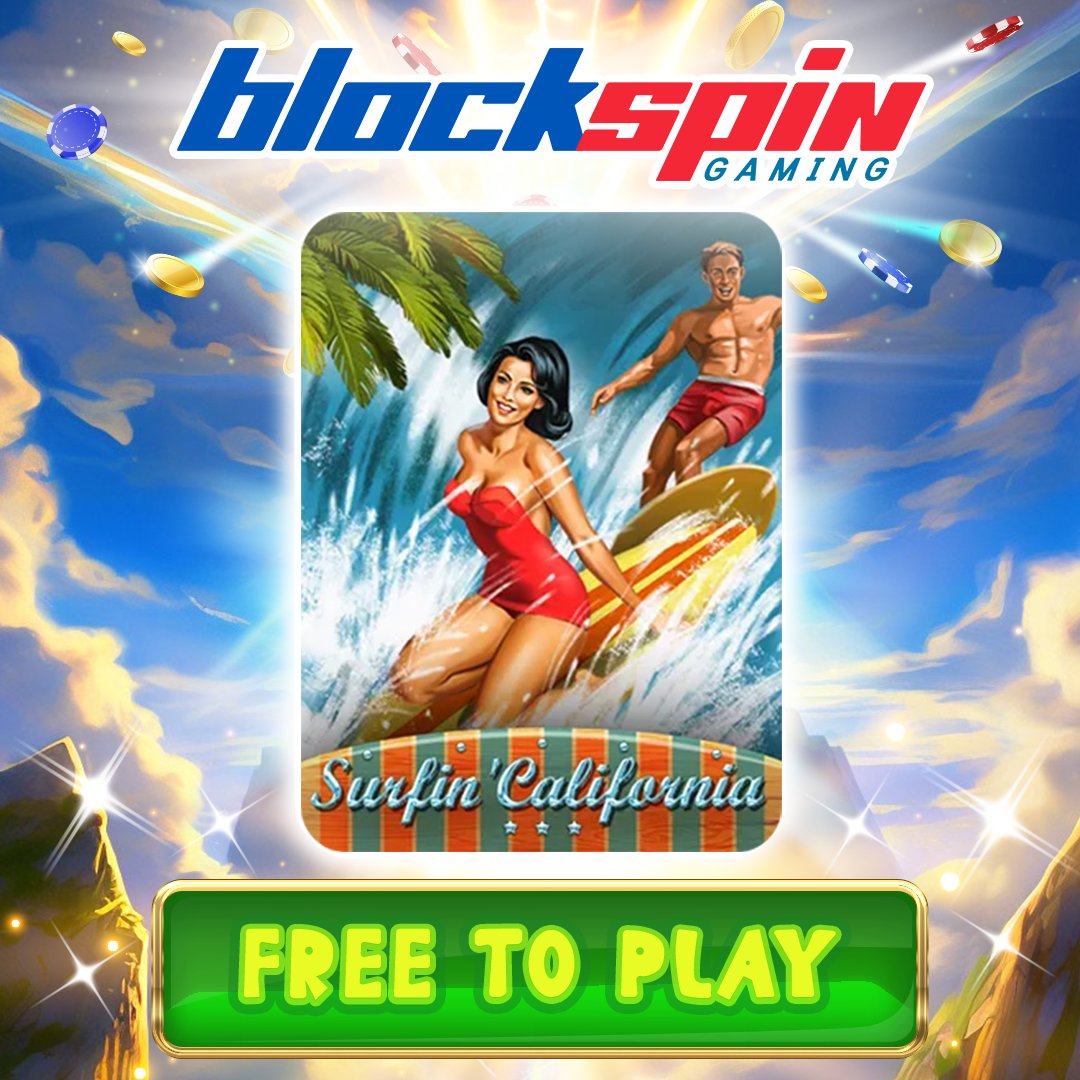 🎰SLOT OF THE WEEK🎰 🏄Surfin' California is our slot of the week! Show your biggest win in Surfin' California on the comment section and tell us why you like this slot! 🆓Play for FREE in @BlockSpinGaming! #free2play #FREENFTs #FreeSlots