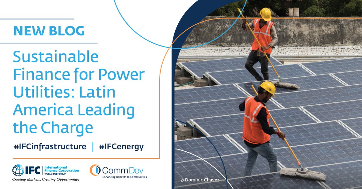 Curious how #SustainableFinance 🌱💰 drives #ESG goals for #energy companies? @IFC_org’s latest blog highlights its impact in #LatinAmerica, w/ insights on #sustainability strategies & funding sources. wrld.bg/f9PM50RmiZG #IFCinfrastructure #renewableenergy #climatefinance