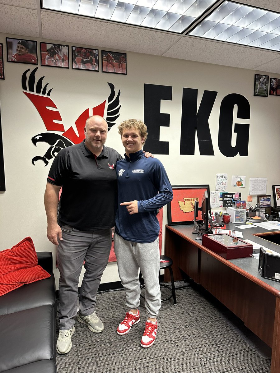 Had an incredible time at @EWUFootball yesterday! Thank you @CoachBestEWU @CoachChapin @NickFarman55 for all your hospitality. 🦅‼️