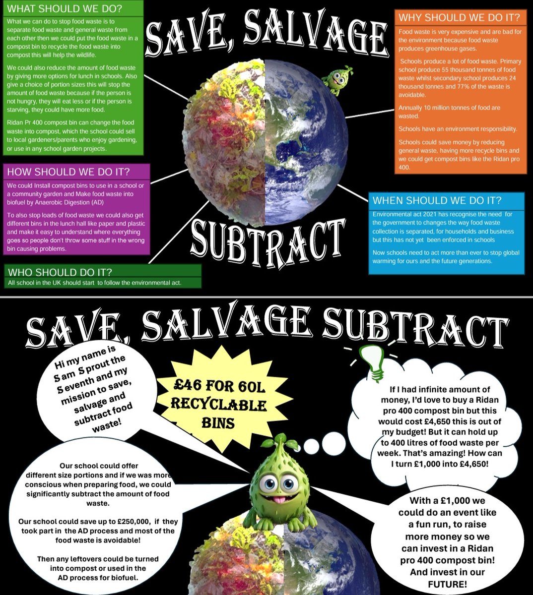 BsbdEco's tweet photo. Our Y8 winner is George Glover with a poster that makes a detailed case for composting in schools and communities. 
Our judges particularly liked how he considered the small budget requirements and came up with a low-cost solution to implement the idea. https://t.co/V6Pe7O7LSq