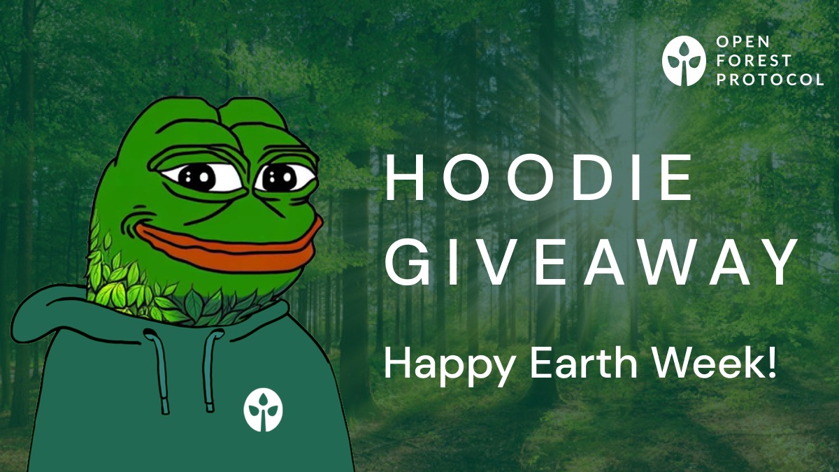 Happy #EarthWeek regens & degens!

To prepare for quests into the #forest🧐, we are equipping our community with the right supplies.

ENTER to win a limited edition OFP hoodie:
🌲Follow @OpenForest_ 
🌲Tag 2 friends + share a photo of the planet below 👇 to celebrate earth week!