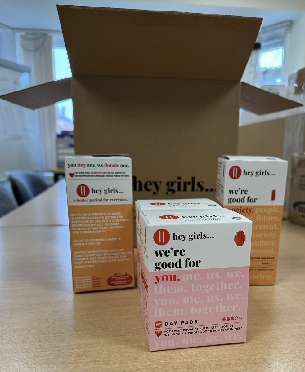 B inspired and #braunstonefoodshare are now a proud distribution partner of @HeyGirlsUK. Thanks to them, we can offer our Foodshare members free sanitary products. A massive thank you to them! ⭐️
