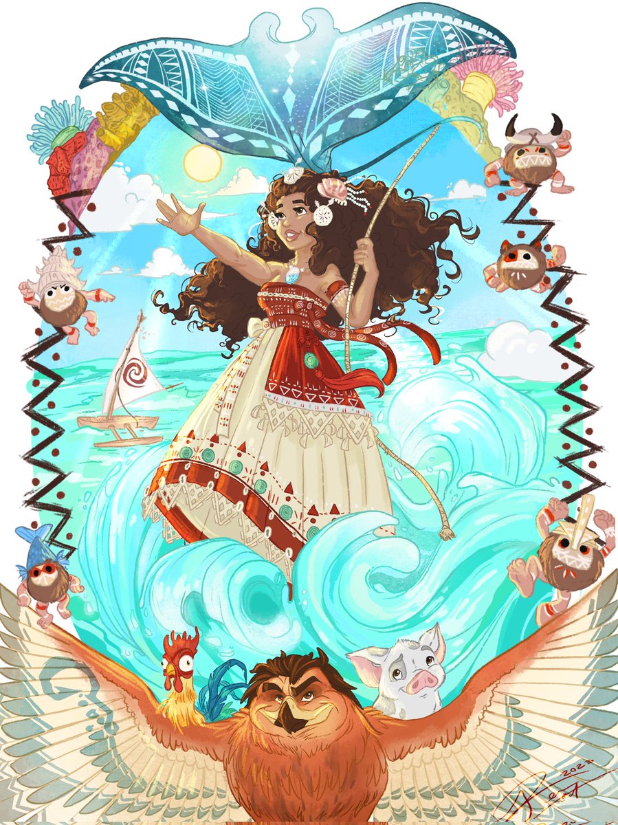 Part of my Disney x Hanbok project- 'Moana'