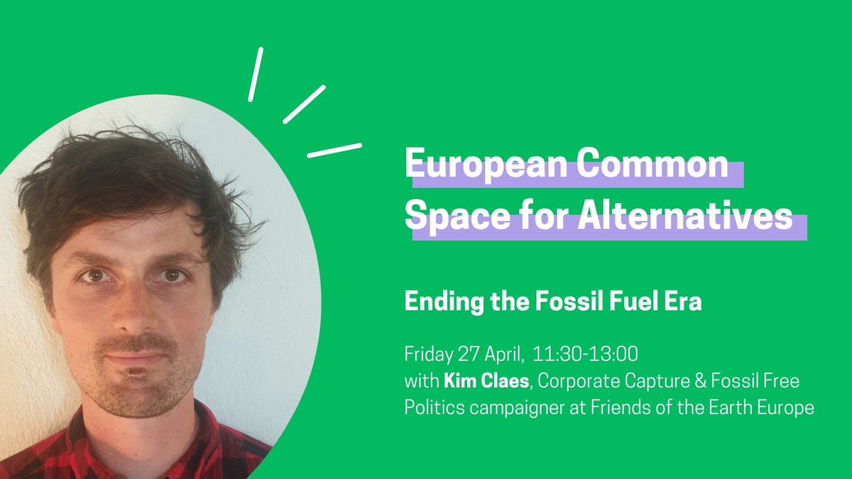 Our corporate capture & #FossilFreePolitics campaigner @KimClaes4 will participate in a workshop on Friday 26 April to discuss how to: 🕴️Rid politics of #fossilfuel influence ⛽️Fight new coal, oil & gas 🌍Build towards a Fossil Fuel Treaty for a global just transition.