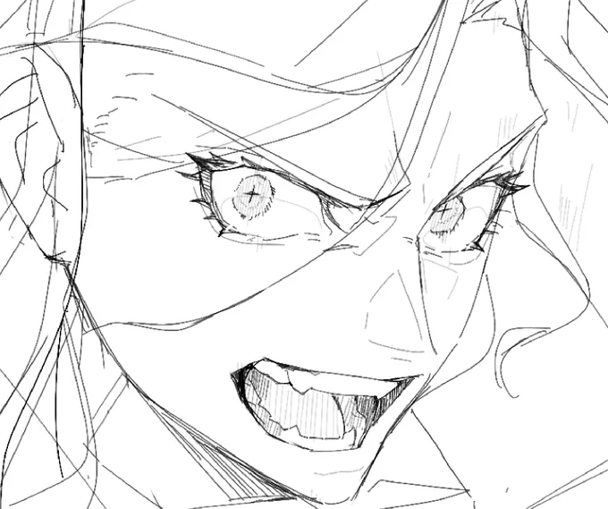 モン伯、本当はお口ちっちゃいだろうけど、これくらい描きたいなと思って全部描き直した 