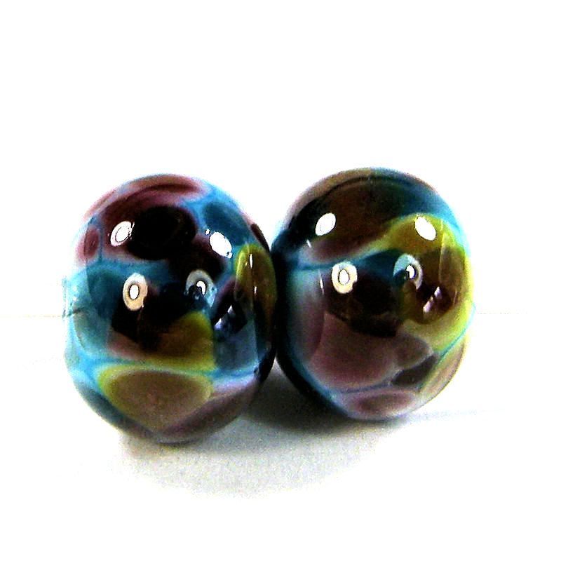 #Handmade #Lampwork #Glass #Frit #Beads, Turquoise Blue Browns Pink covergirlbeads.com/collections/ha… #cctag @Covergirlbeads #FritBeads #LampworkBeads #JewelryBeads