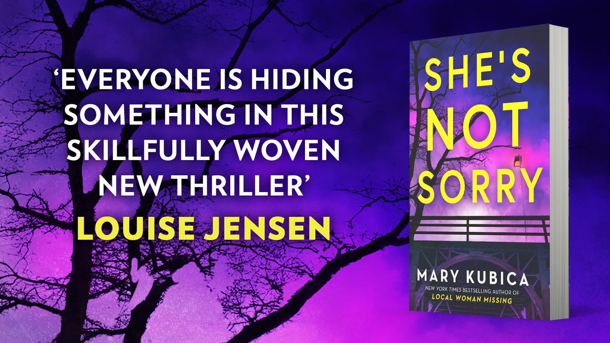 Readers are loving #ShesNotSorry by @MaryKubica… ‘The twists were outstanding’ ⭐⭐⭐⭐⭐ ‘A thrilling read, full of suspense’ ⭐⭐⭐⭐⭐ ‘Wow what a thriller’ ⭐⭐⭐⭐⭐ Out April 25th: ow.ly/LcGB50RgXKO