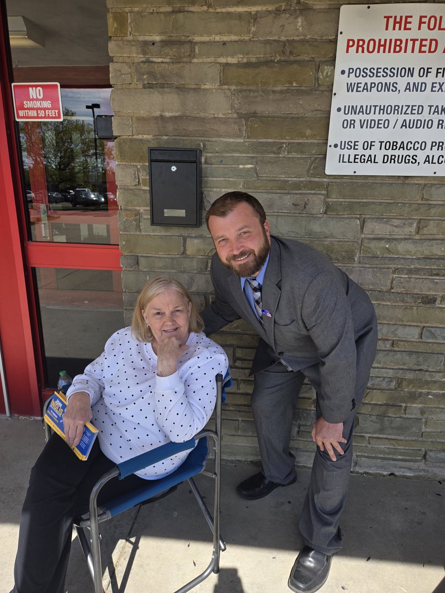 InforInglis's tweet photo. I was excited my biggest supporter could join me as I cast my ballot. Thank you, mom! https://t.co/GCYrwAiddd