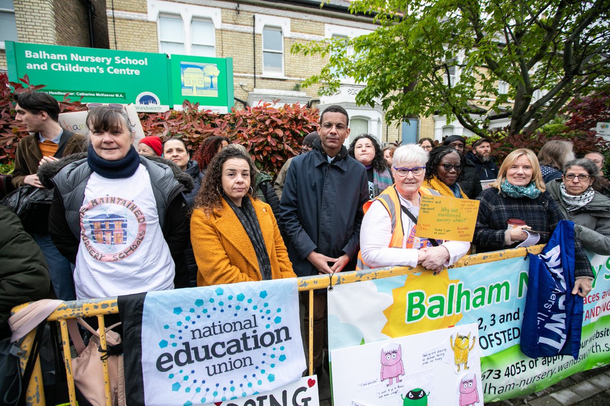 Highlights from the picket line at Balham and Eastwood nursery schools this morning. @NEULondon @WandsworthNEU members are on strike to protect their vital services from devastating cuts. #SaveMNS ✍️ Sign the petition here 👉 change.org/p/save-wandswo… 📷 @142koismiah