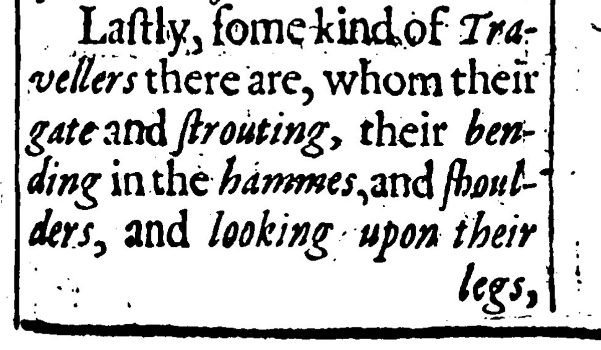 #twitterhistorians Does anyone know what body part James Howell is referring to as “hammes” in 1642?