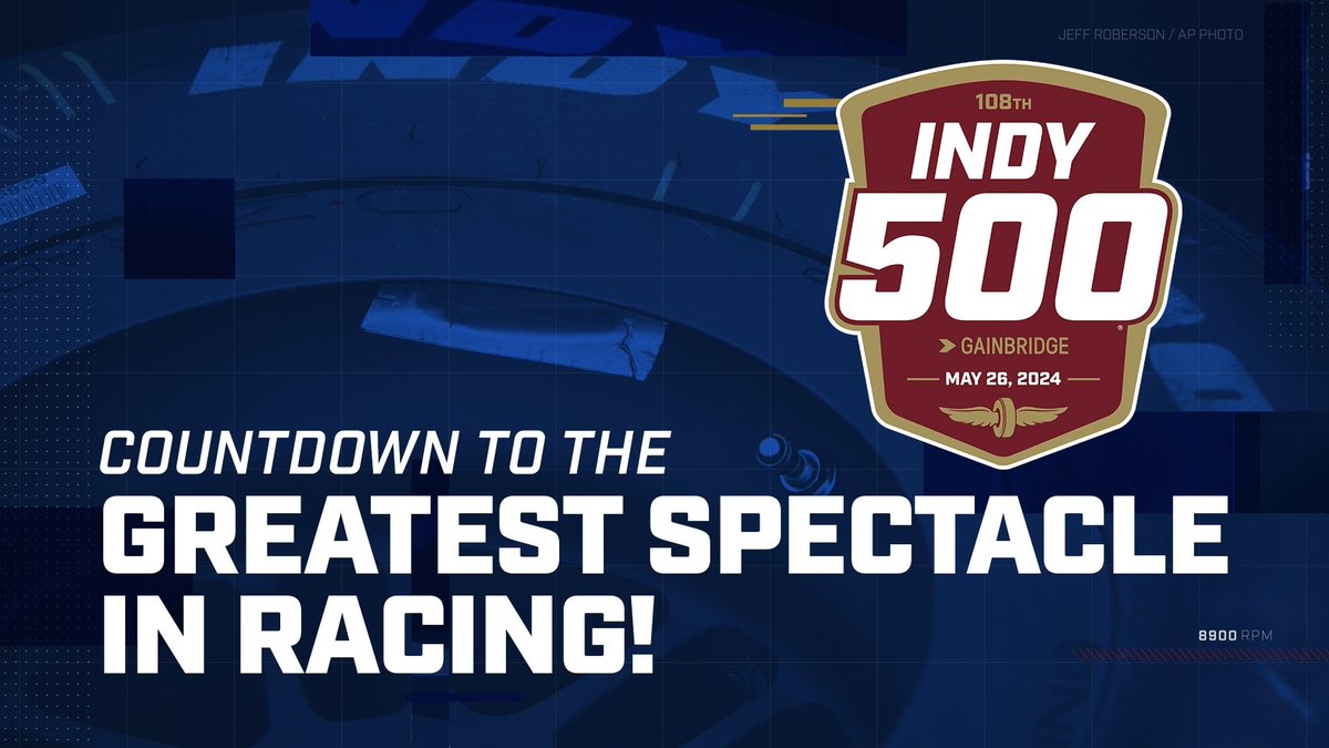 33 days until the 108th Running of the #Ilndy500 presented by Gainbridge.

#INDYCAR // #INDY500 // #IsItMayYet