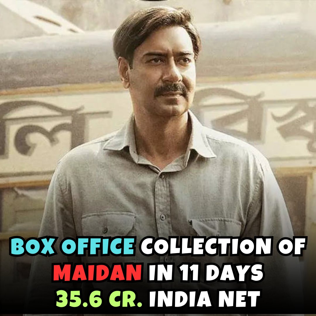 Here are the Box office collections of Ajay Degan starer movie Maidaan. 

The film has not performed well at the box office.

An you tell me the reason why?

#ajaydevgn #maidaan #boxoffice #boxofficecollection