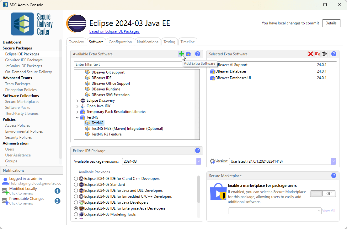 Genuitec's tweet image. Use an Eclipse IDE for software development?  

Want to easily and securely install and manage your plugin configurations?  

There&apos;s an app for that: Eclipse Plugin Manager (née Secure Delivery Center).  

New blog with all the latest release details: genuitec.com/eclipse-plugin…