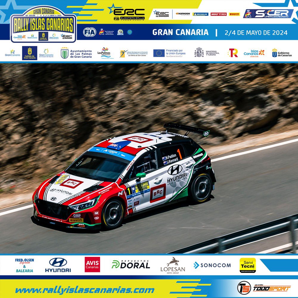 ✍️ Hayden Paddon, con el número uno en el 48 Rally Islas Canarias 📎 Toda la info y listas de inscritos en: rallyislascanarias.com