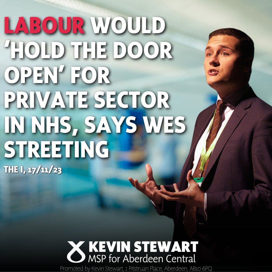 Labour seem adamant about increasing private sector involvement in the MHS. We cannot afford to allow Labour to privatise our Scottish NHS by the back door. #VoteSNP inews.co.uk/news/politics/…